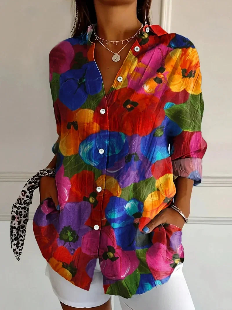 Flower Boho Blouse - Ibiza