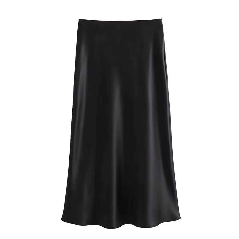 Isla Autumn Satijnen Rok