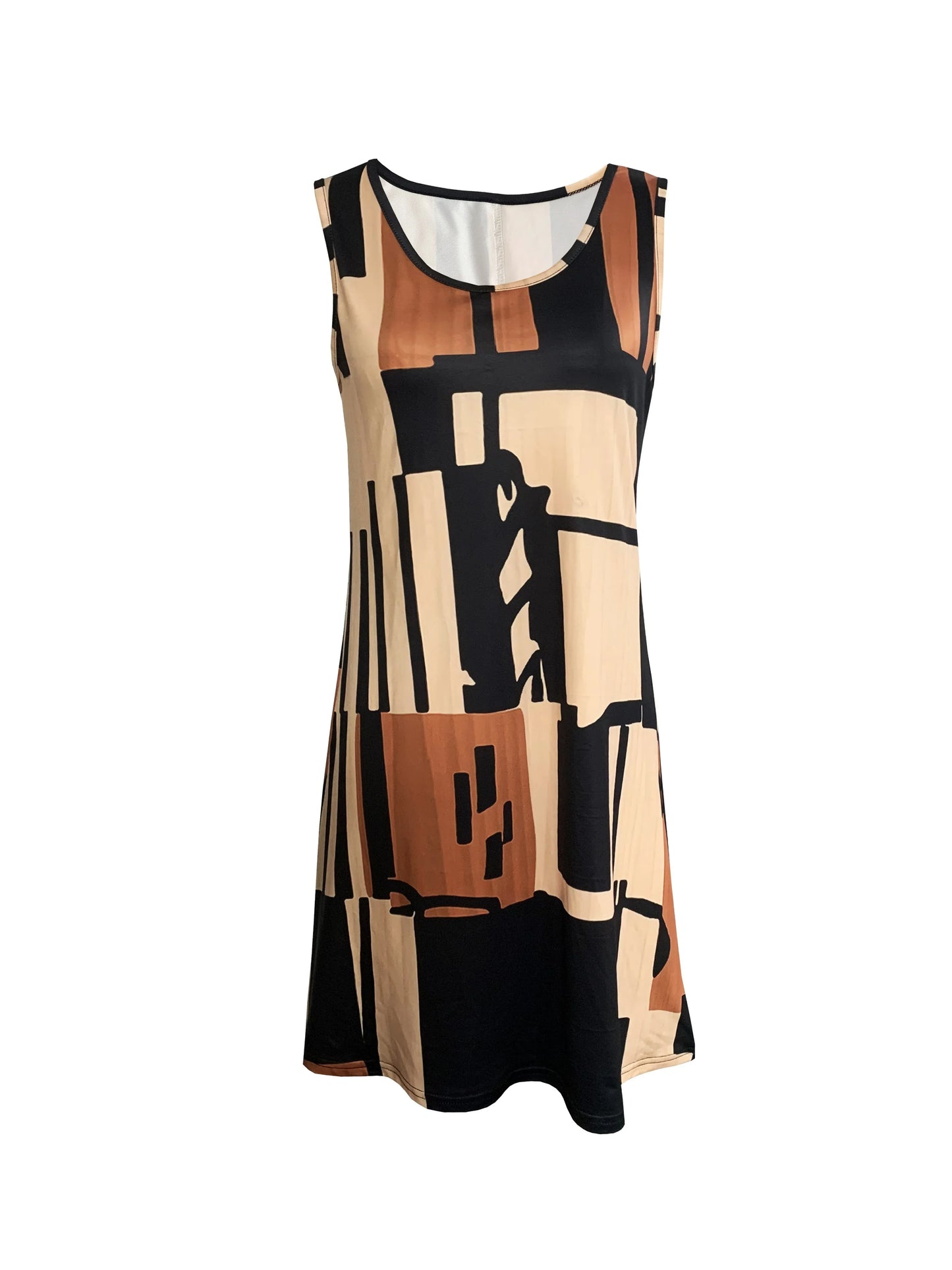 Boho Mosaic Mini Dress