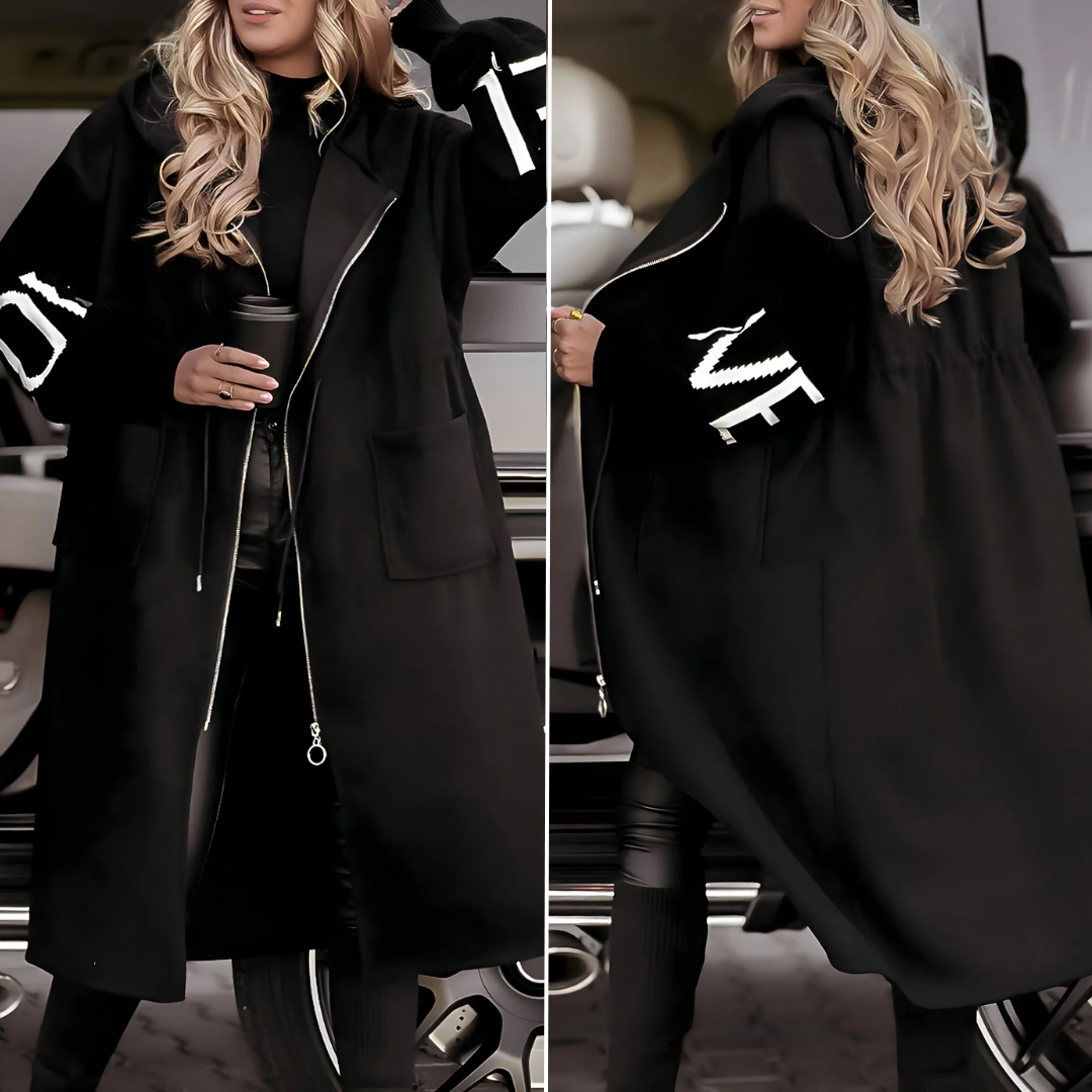 Isla Rosana Oversized Jacket met Capuchon