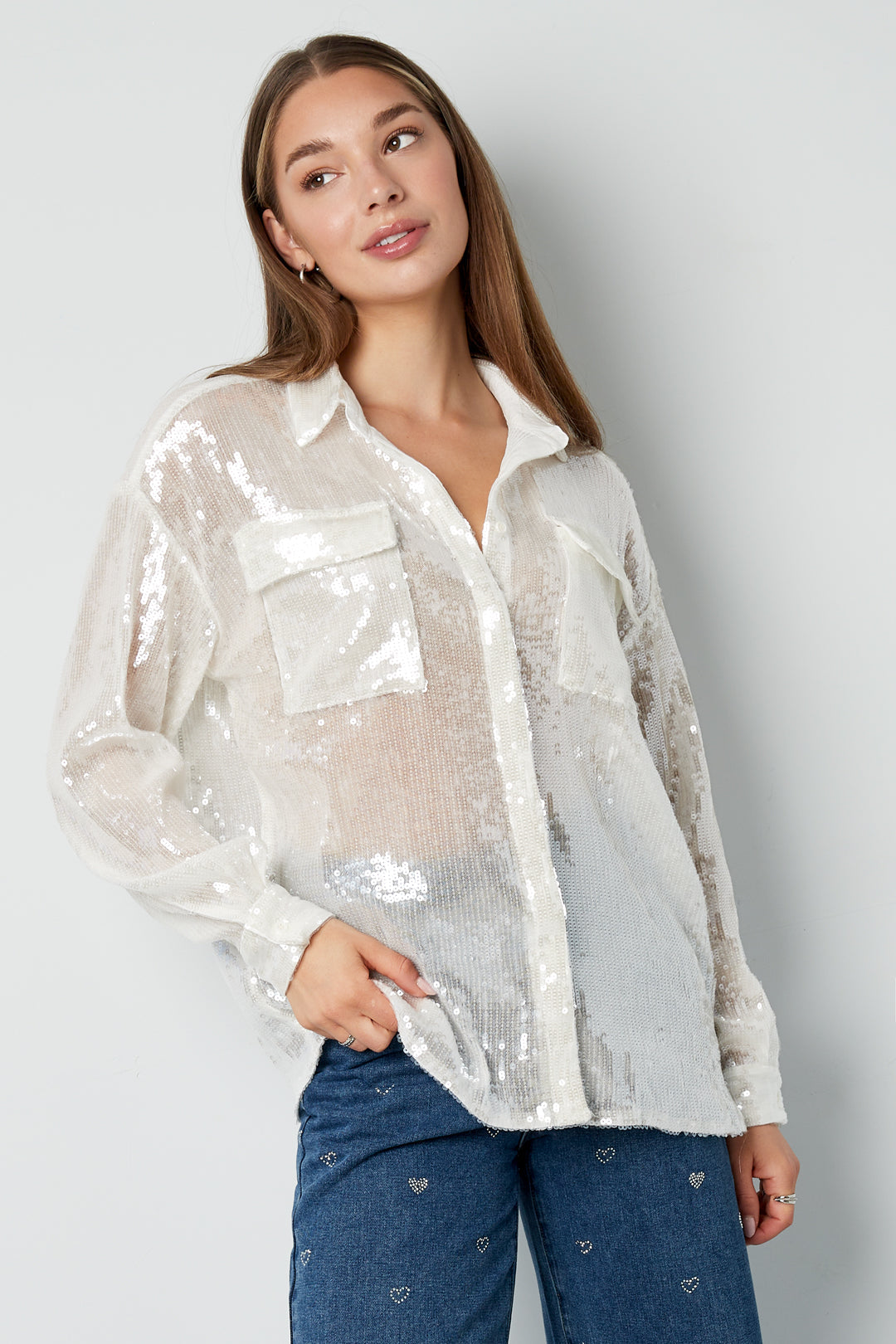 Glitter Sexy Blouse - Uitgaans blouse
